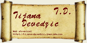 Tijana Devedžić vizit kartica
